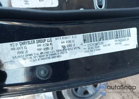 2013 Dodge Charger Police z USA, uszkodzony, nr VIN 2C3CDXAT4DH721897